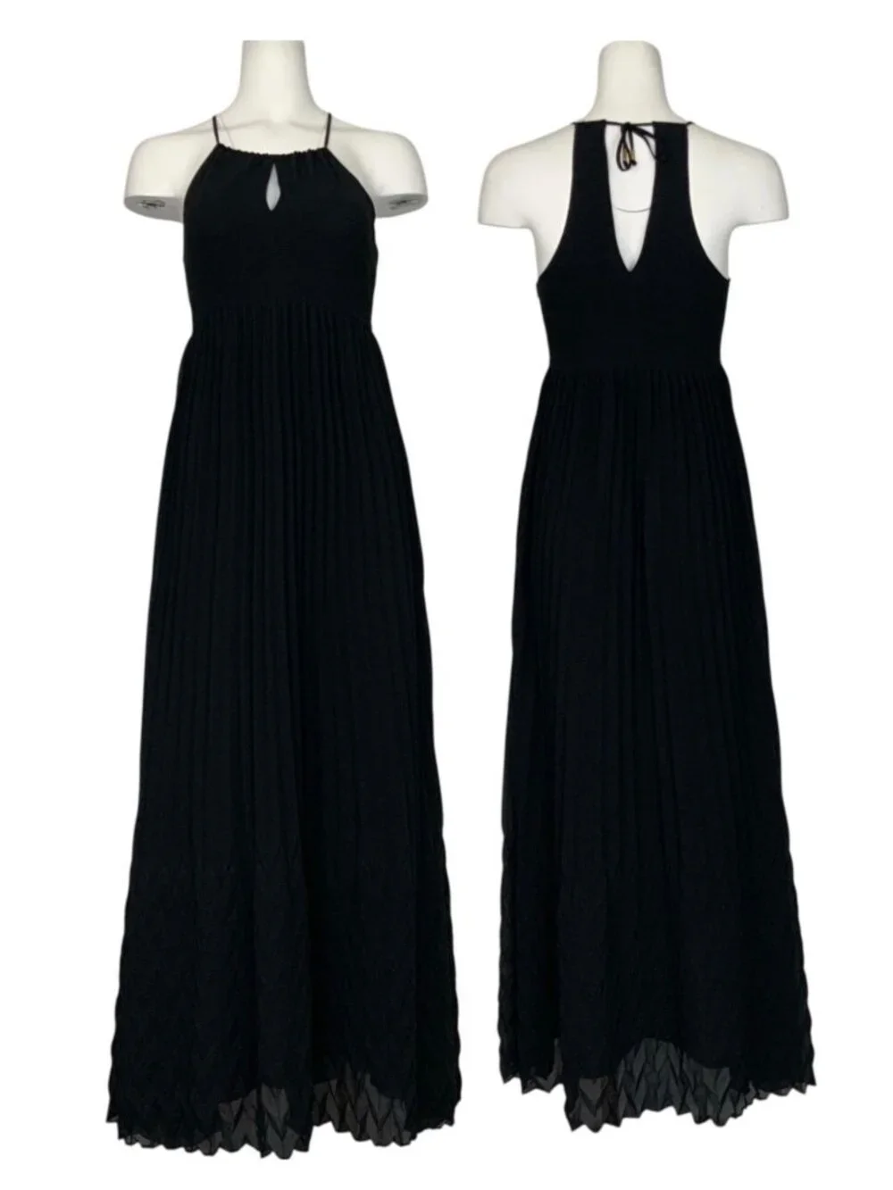 Abercrombie and Fitch Maxi Dress XS Black Halter Sleeveless